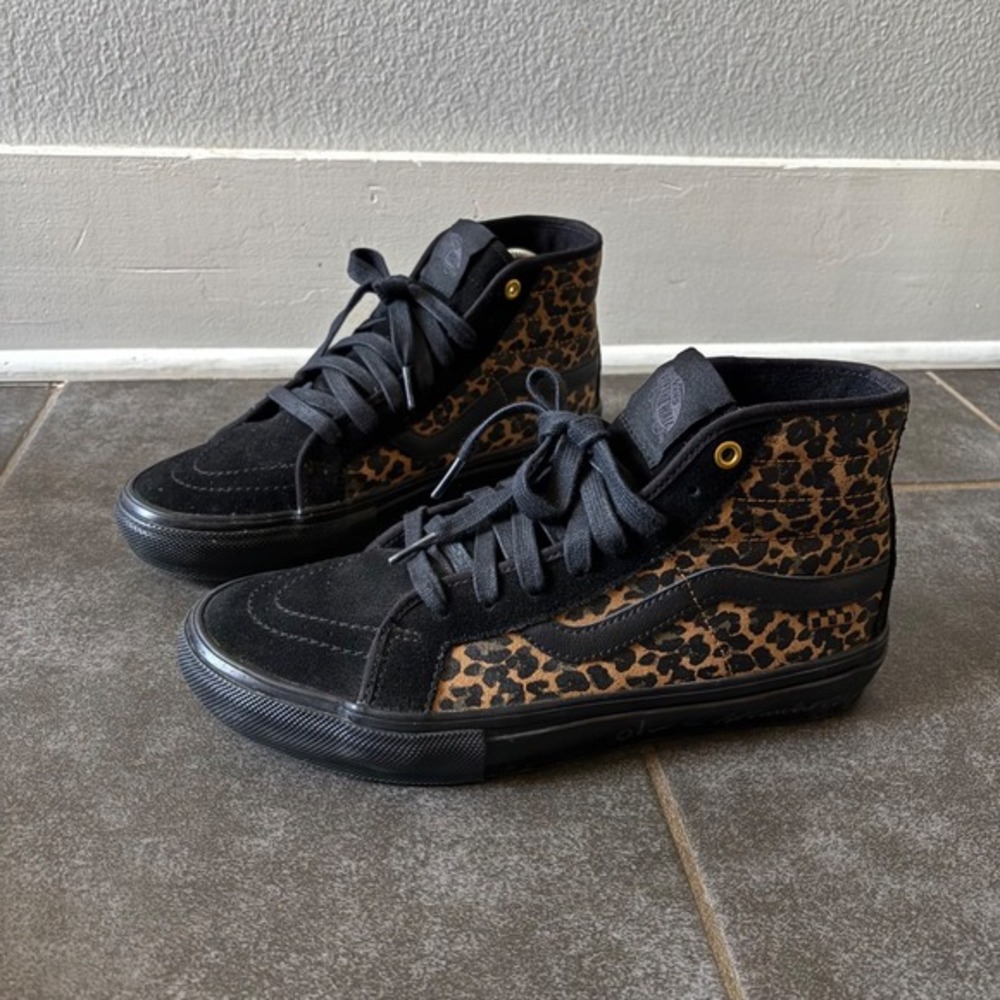 Vans Sk8‎ High Decon cher Strauberry Cheetah Print M SZ 8.5/ W 10 Grunge Preppy